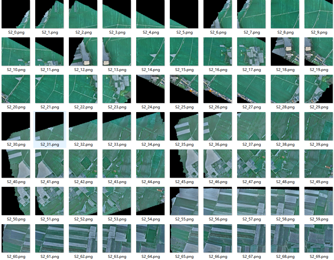 Dataset visualization showing satellite imagery